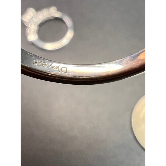 NEW White topaz stackable ring set in platinum over sterling silver size 5 - Picture 14 of 16